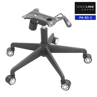 Guter Preis Schwarz Nylon Drehstuhl Basis mit Rädern Höhenverstellbarer Fünf-Sterne-Stuhl Beine Online