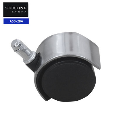 Schwarzer Edelstahl Bürostuhl Räderersatz Nylon 50mm Schweigrad