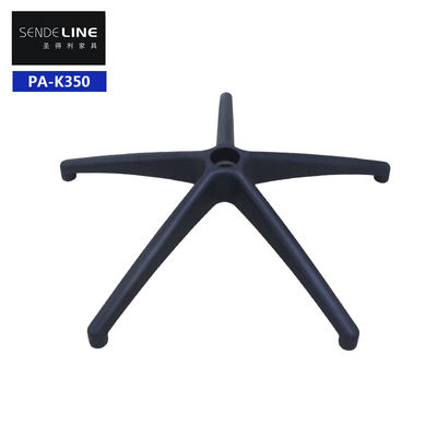 Großhandel 700 mm schwarzer Nylon-Bürostuhl Drehbasis mit Lendenstütze und Rollen