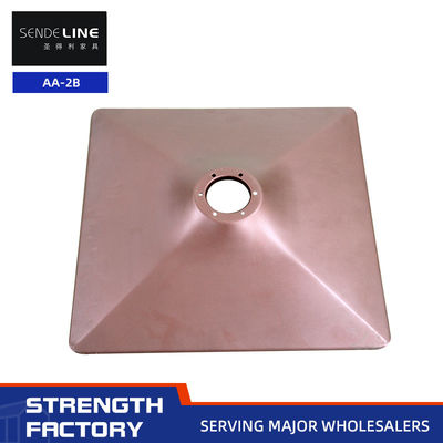 Guter Preis Quadratische Kaltplatte Stempel Barbier Stuhl Basis mit rotbraunen angepassten Farbe Online