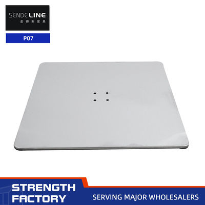 Guter Preis Quadratische Massiv-Eisenplatte 4-Loch Barbierstuhl-Basis mit Edelstahl-Bürste Oberfläche Online