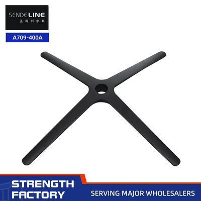 Guter Preis Mattschwarzer 800-mm-Aluminiumlegierung 4-Sterne-Fußkreuz-Bürostuhl Professioneller Bürostuhl Metallfuß Online