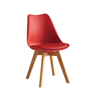 Guter Preis Nordic Style Eames Barstuhl mit Polster-Sitz aus PU-Schaum und Massivholzbeinen in anpassbaren Farben Online